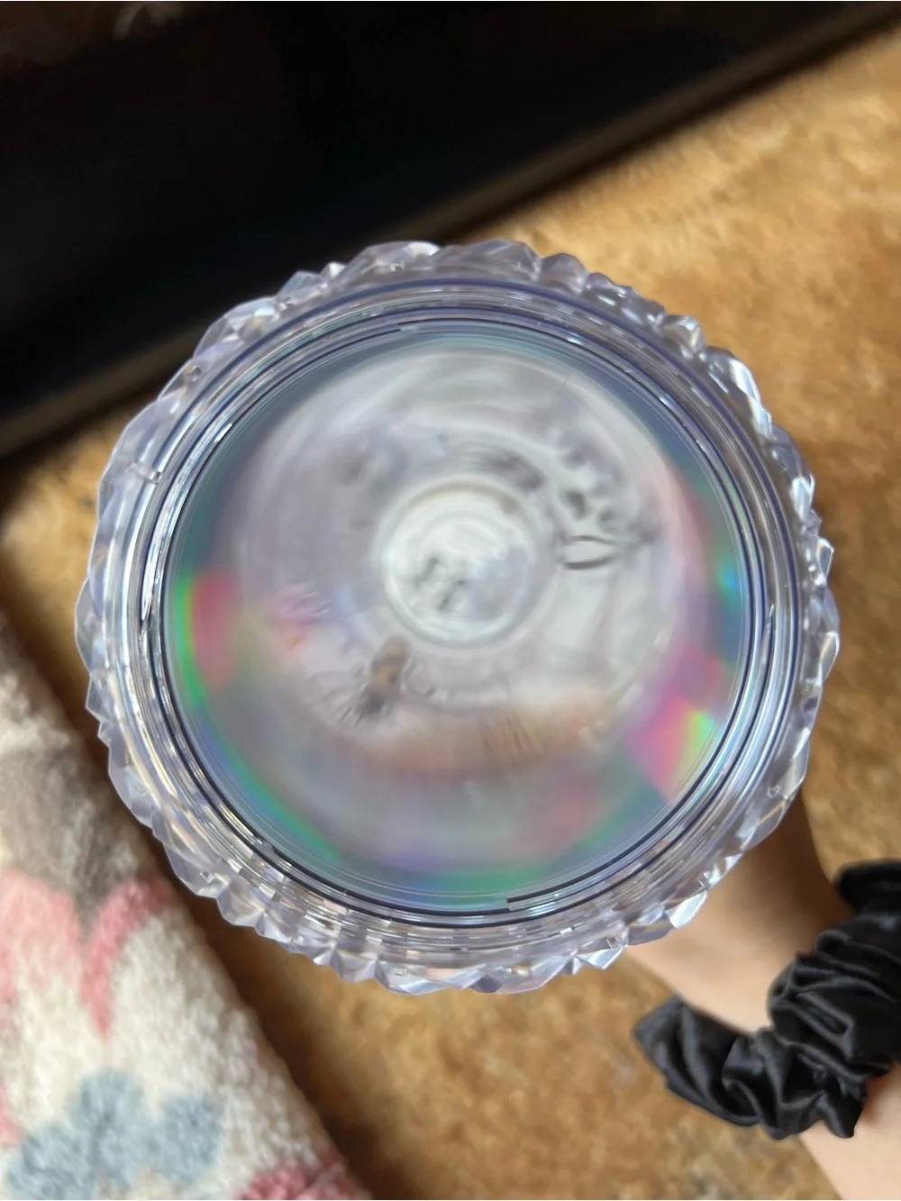 Like new Starbucks 2024 Holiday Gem Crystal Clear Iridescent Cold Tumbler 24oz.
